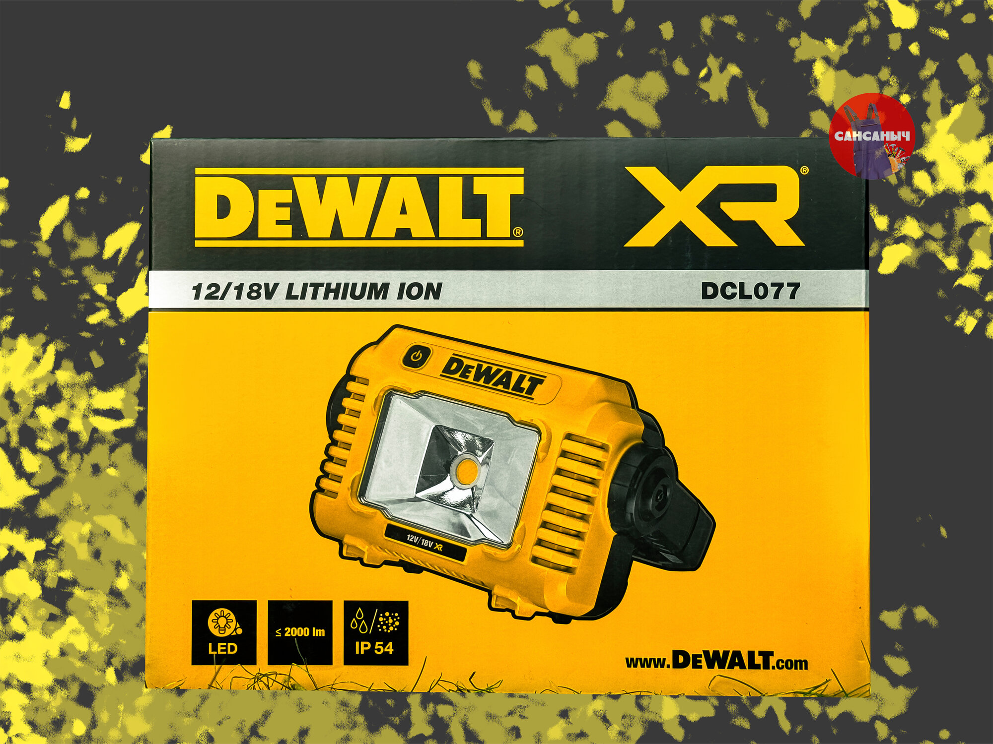 Напольный прожектор (фонарь) DeWalt DCL077 18В