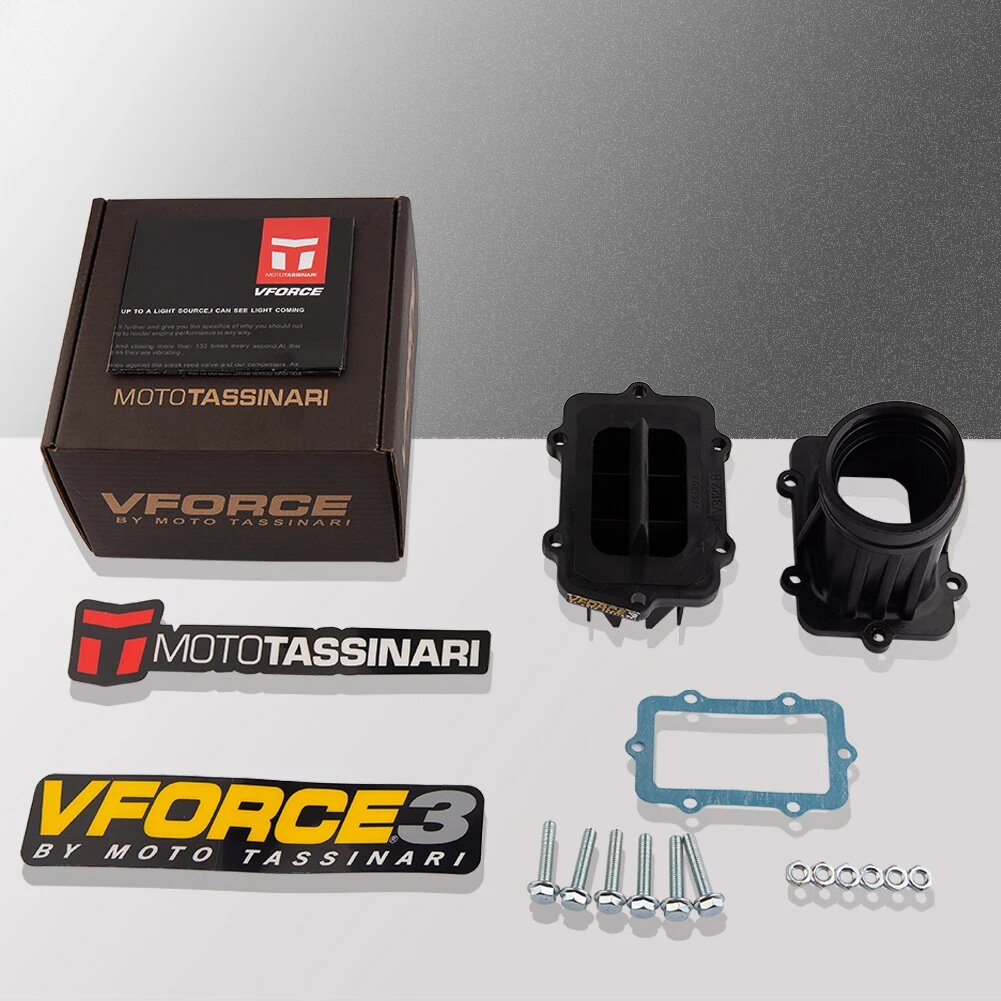 3-х язычковый клапан VForce для мотоцикла V Force V3127R-873A-2 для двигателей 600 E-TEC и HO SDI, снегоход, комплект V-Force, питбайк, мотокросс, Черный