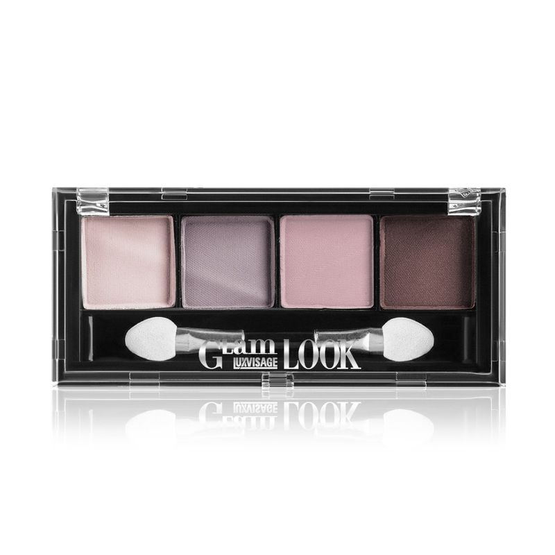 Тени для век GLAM LOOK палетка 4 цвета тон 4 лиловая, 4 г, LUXVISAGE