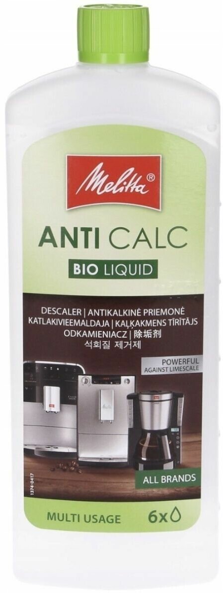 Средство Melitta для чистки от накипи Anti Calc Bio Liquid 250мл — фото 1