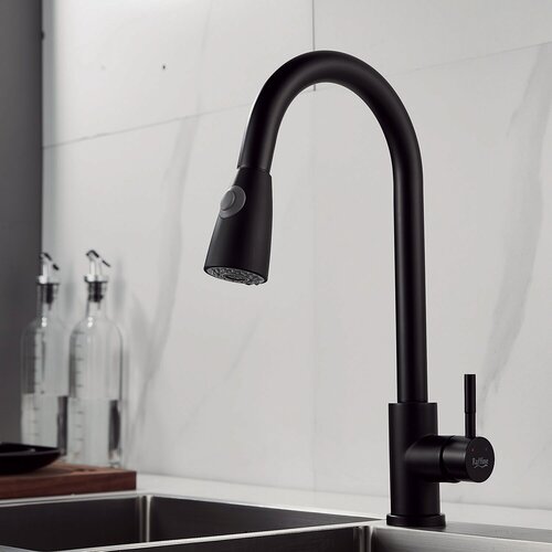 Изображение товара Смеситель Raffine F213H для кухни, нержавеющая сталь, выдвижной излив