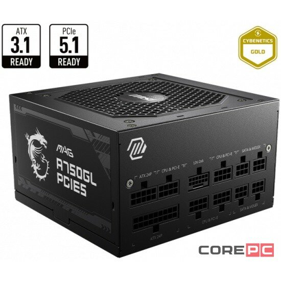 Блок питания MSI 750W MAG A750GL 306-7ZP8B11-CE0 16 Pin (PCIe 5.1 Connector Cable Details)