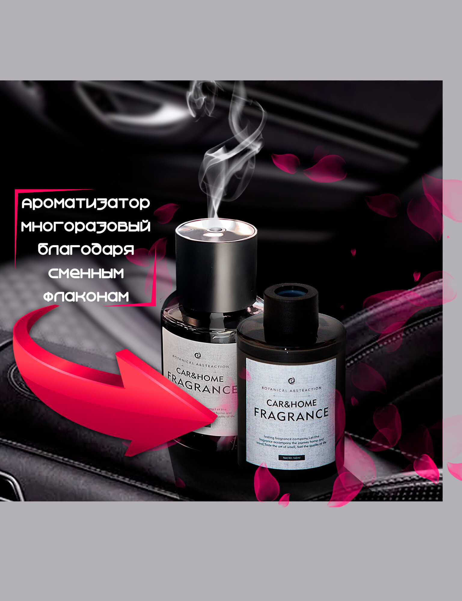 Автомобильные Ароматизаторы Xiaomi Ароматизатор автомобильный Bentley Azure, ультразвуковой, жидкий, 160мл, черный