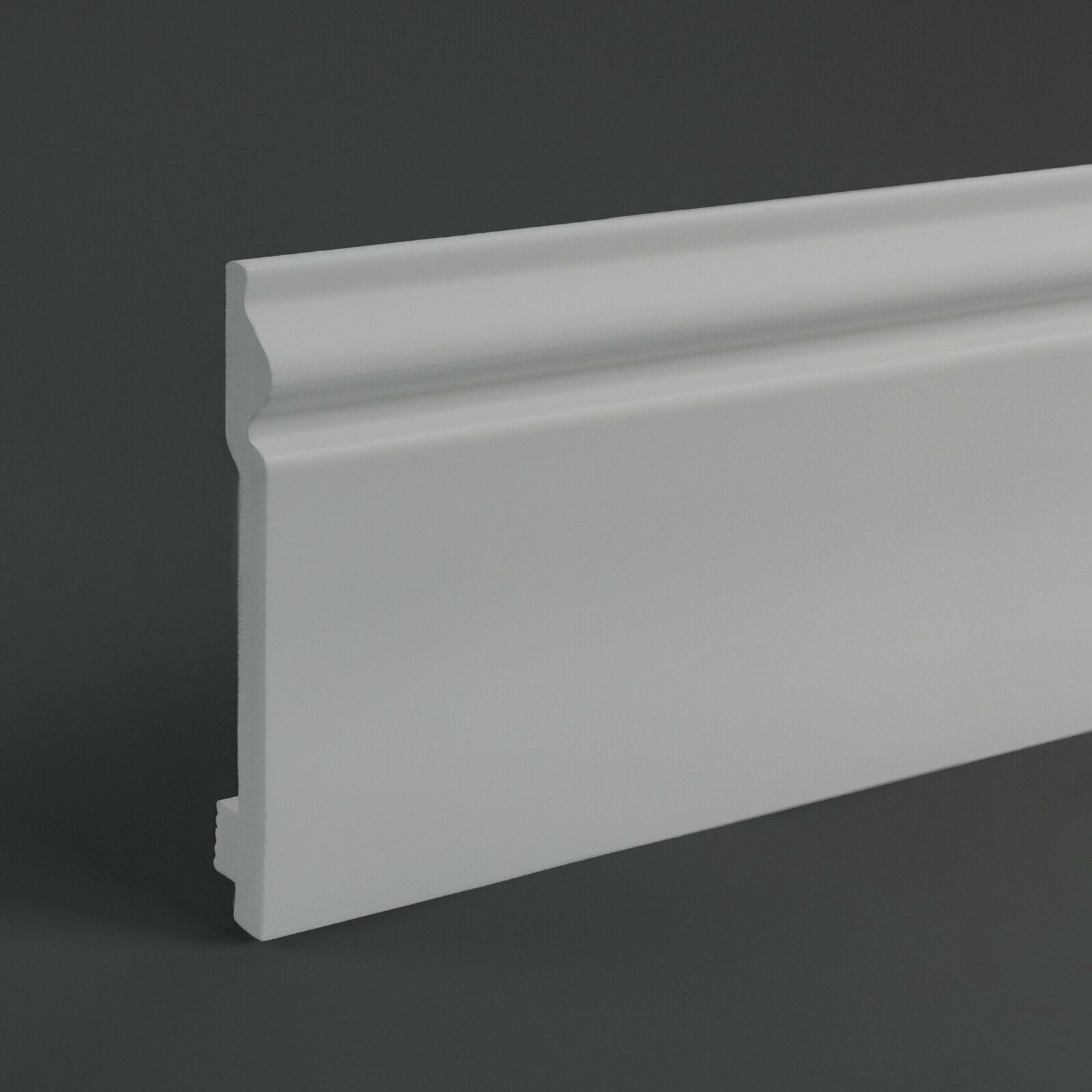 Плинтус полистирол напольный ударопрочный De-Baget (Де-Багет) XPS полимер 120х15х2000 мм Н 5 белый