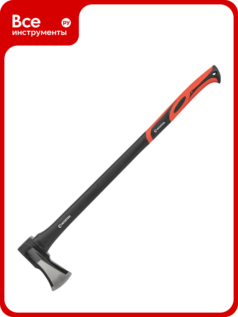Колун кованый INTERTOOL 2200 г ручка из фибергласса HT-0275