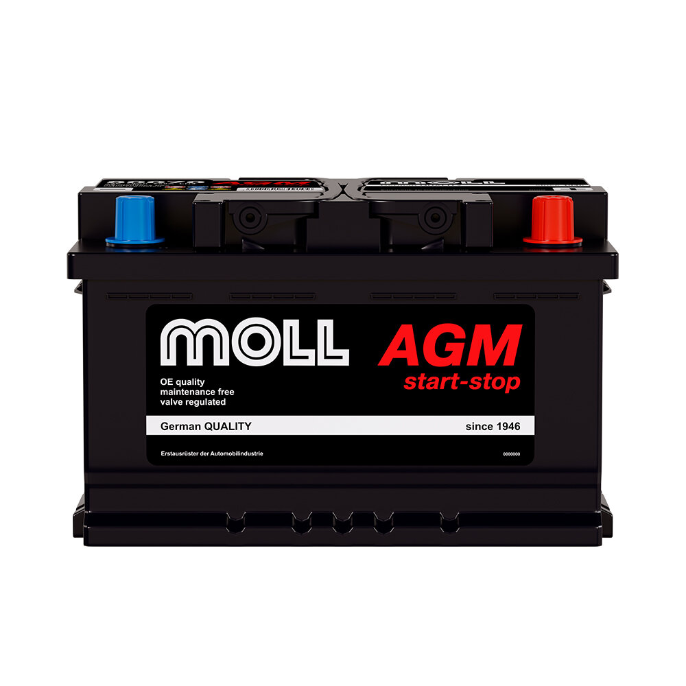 Аккумулятор автомобильный MOLL AGM 60Ah 640 A Start-Stop