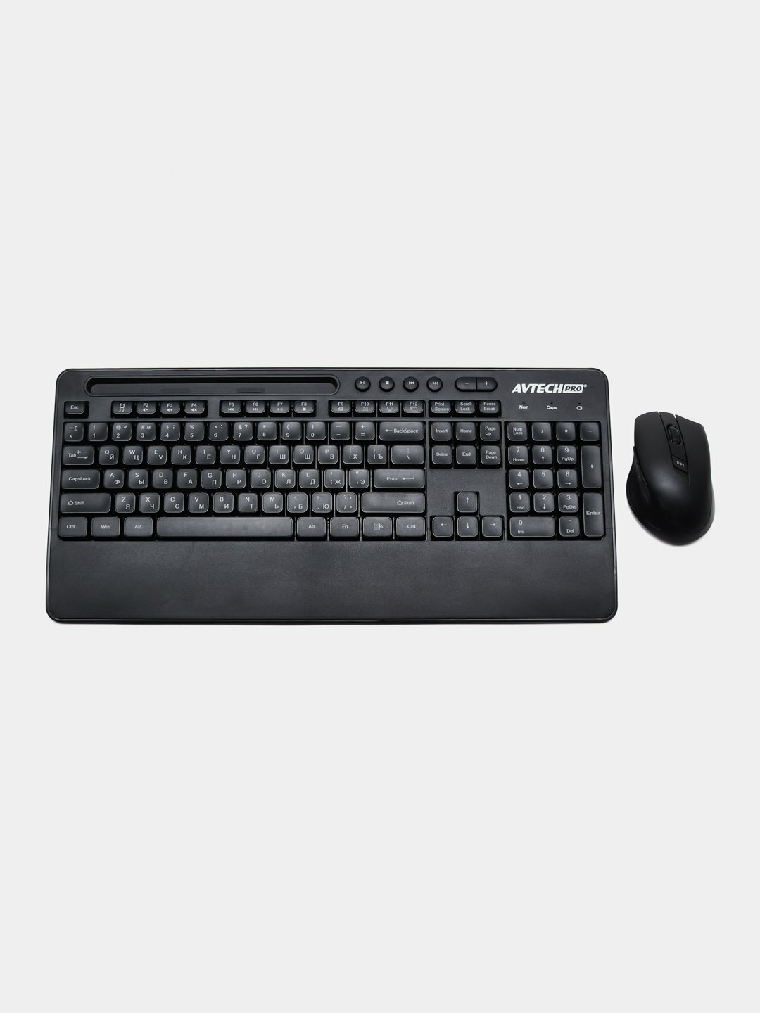 Беспроводная клавиатура и мышь для компьютера, ноутбука, usb, AVTECH PRO CW603 Black — фото 1