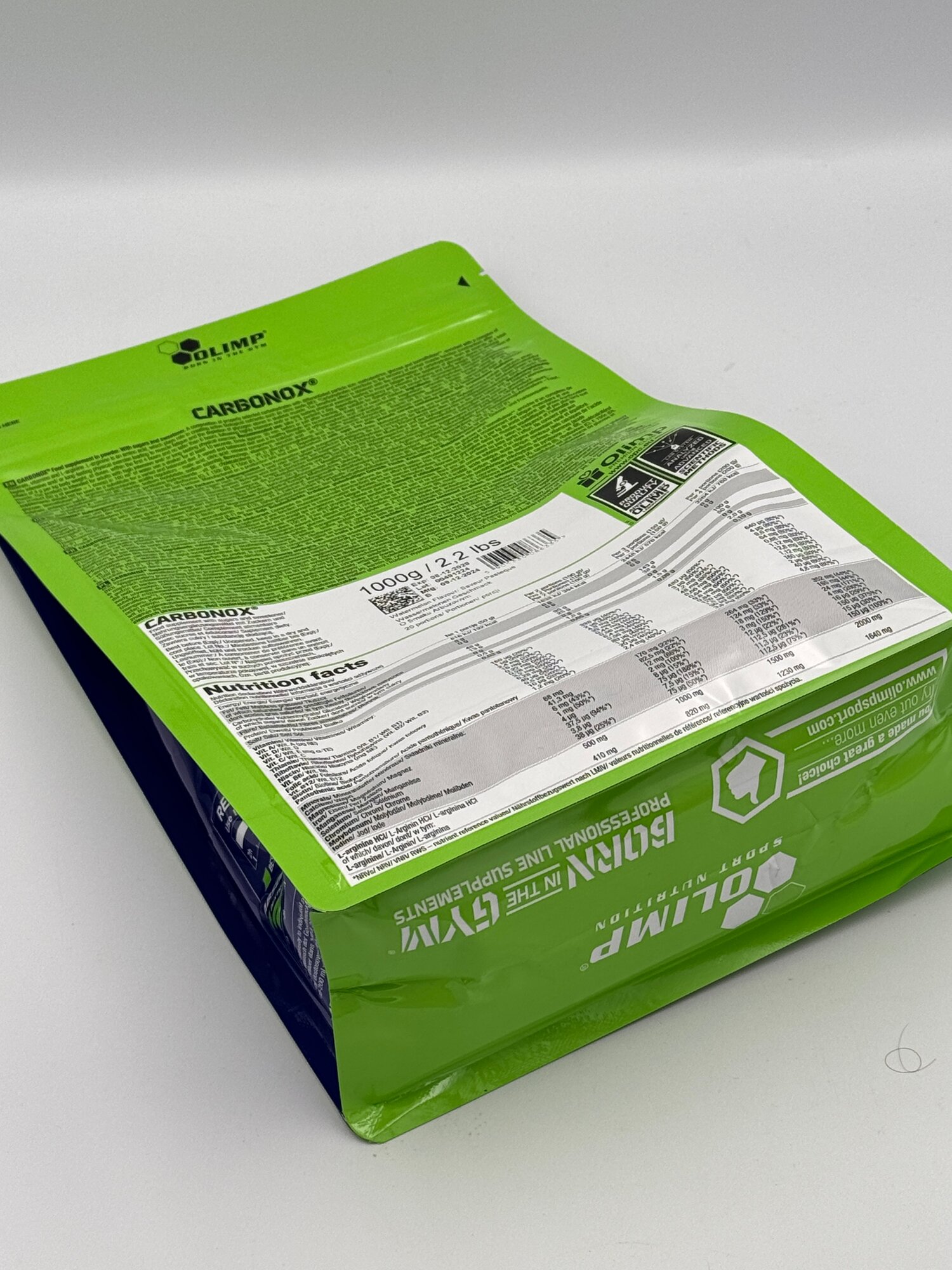 Olimp Carbo nox 1kg вкус blue raspberry flavour вкус арбуз углеводы — фото 1