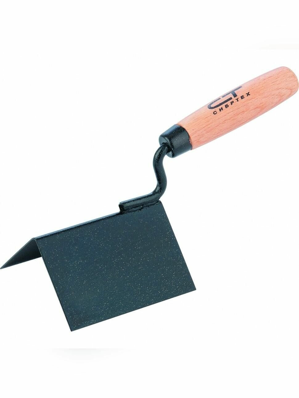 Кельма угловая 110 х 75 х 75 мм стальная для внешних углов буковая ручка Сибртех 86313
