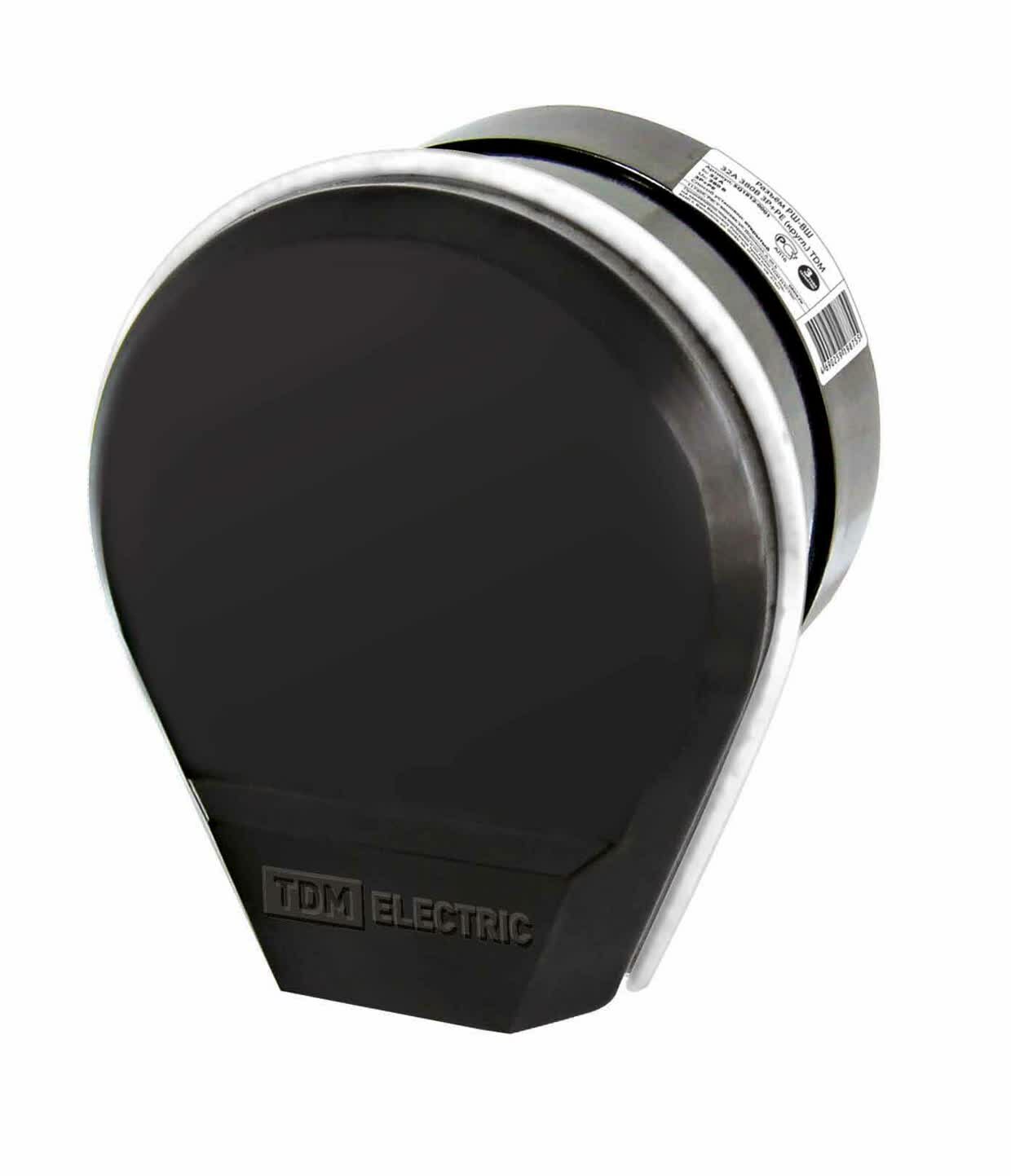 Разъём РШ-ВШ 32А 250В 2P+РЕ ОУ черный TDM {SQ1812-0002} 1 шт