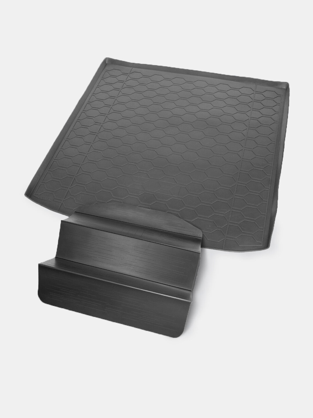 Коврики багажника Poliplast Skoda Kodiaq 5 мест 2017, для багажника, с фартуком