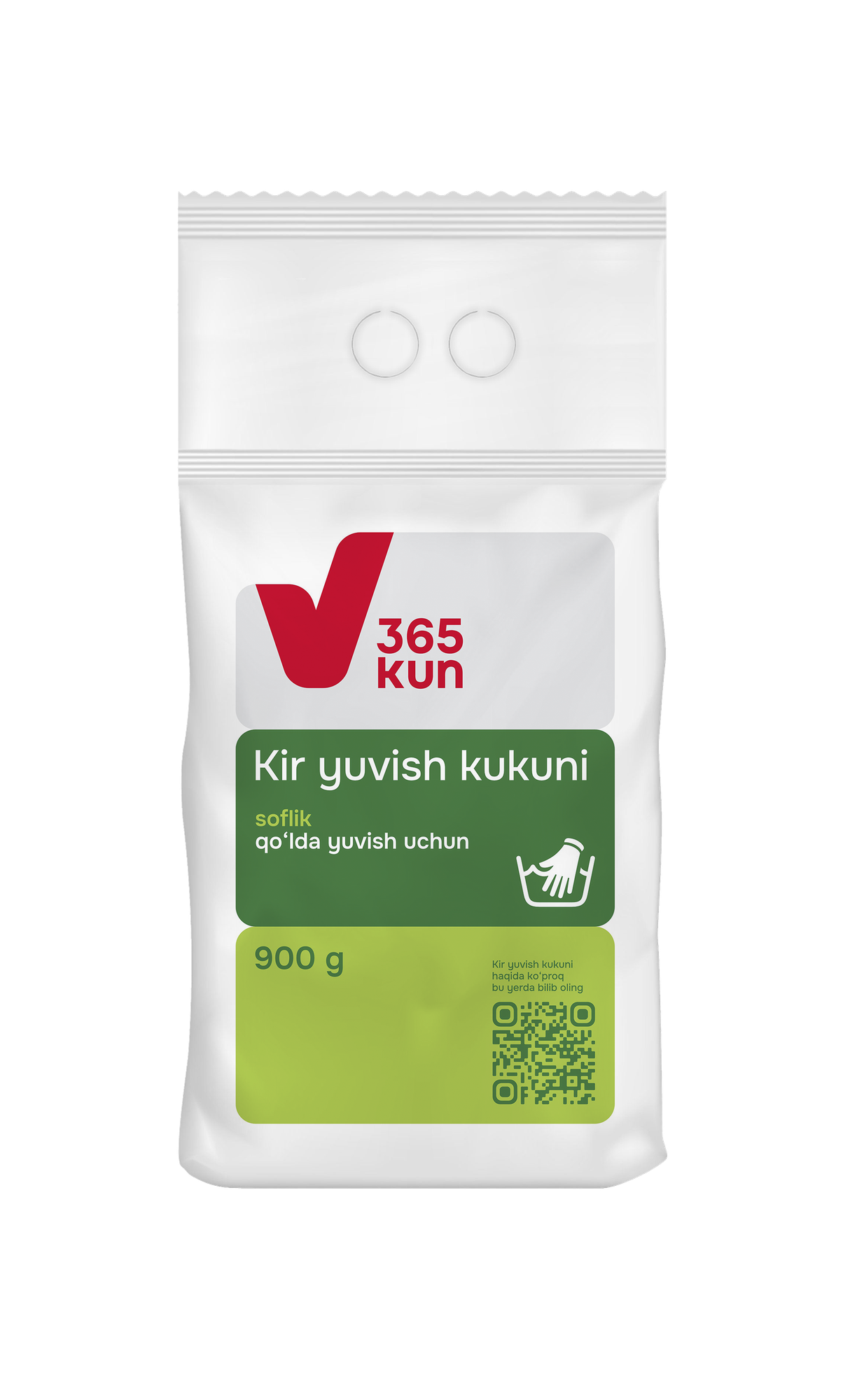 Порошок для ручной стирки 365 KUN, 900 г