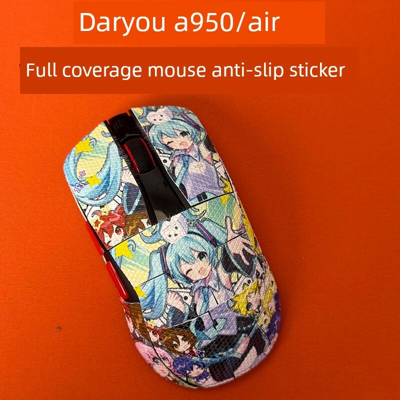 Dareu A950 Наклейка для мыши с дизайном Хацуние Мику, полная защитная пленка для игровой мыши