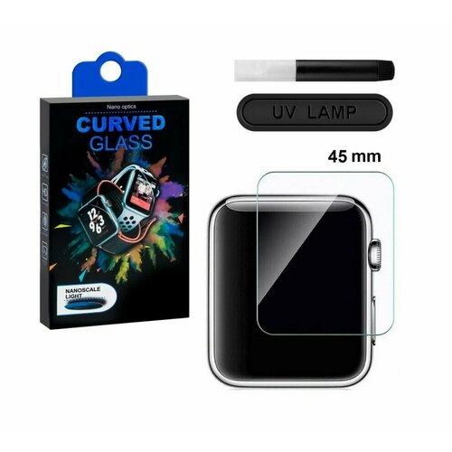 Защитное стекло для Apple Watch 45mm UV Glue