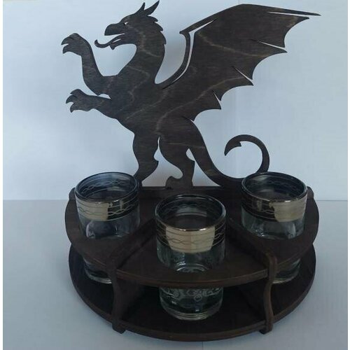 Минибар на 3 стопки 