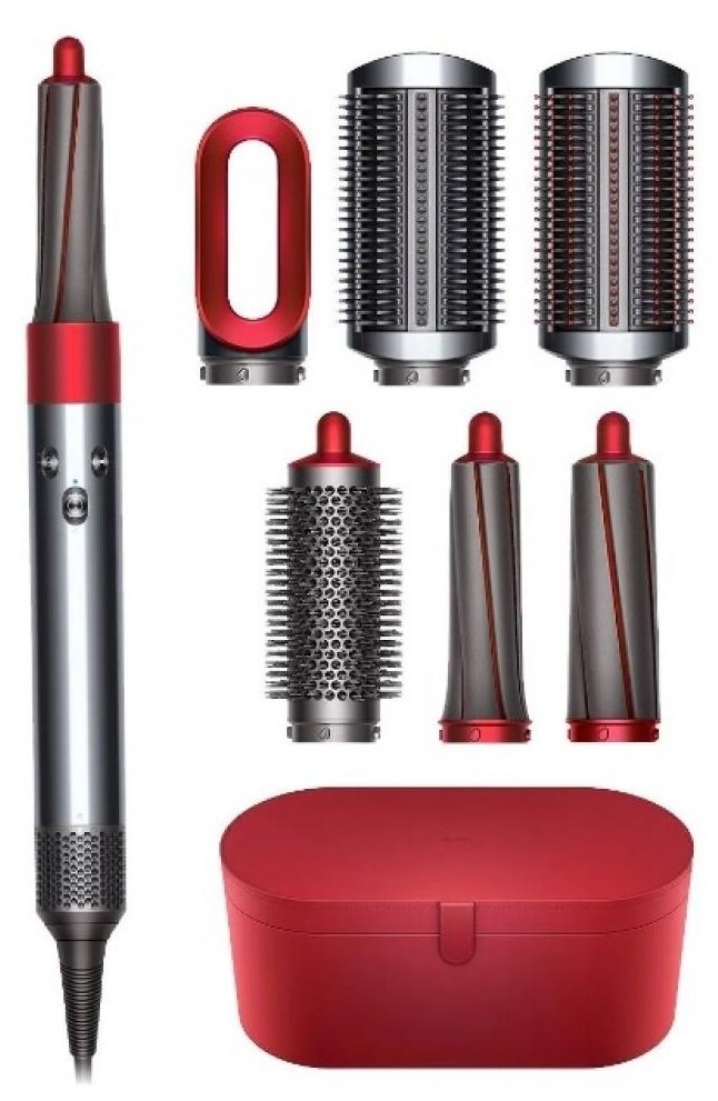 Фен- стайлер Dyson HS01 Airwrap Complete nikel/red , CN - фотография № 6