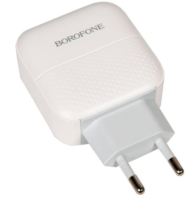 Блок питания BOROFONE BA46A Premium, USB, Type-C, PD, 18W, 5V, 3.0A, белый