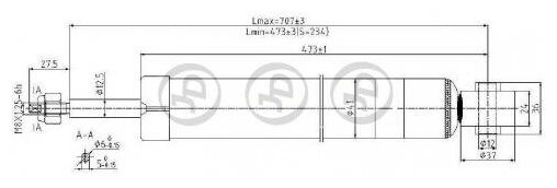 Амортизатор газомасляный задний Jd JAA0244