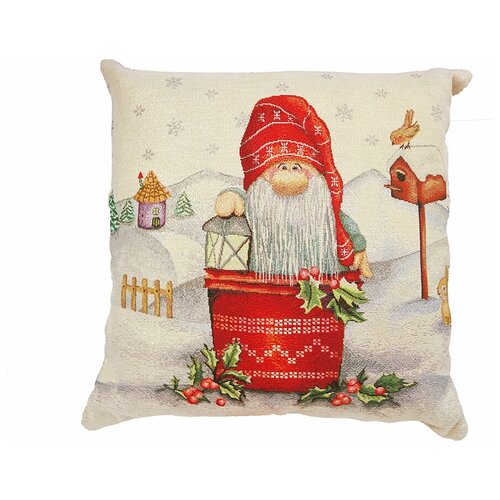 Новогодняя гобеленовая подушка Элфи/21-В-НГ 45*45