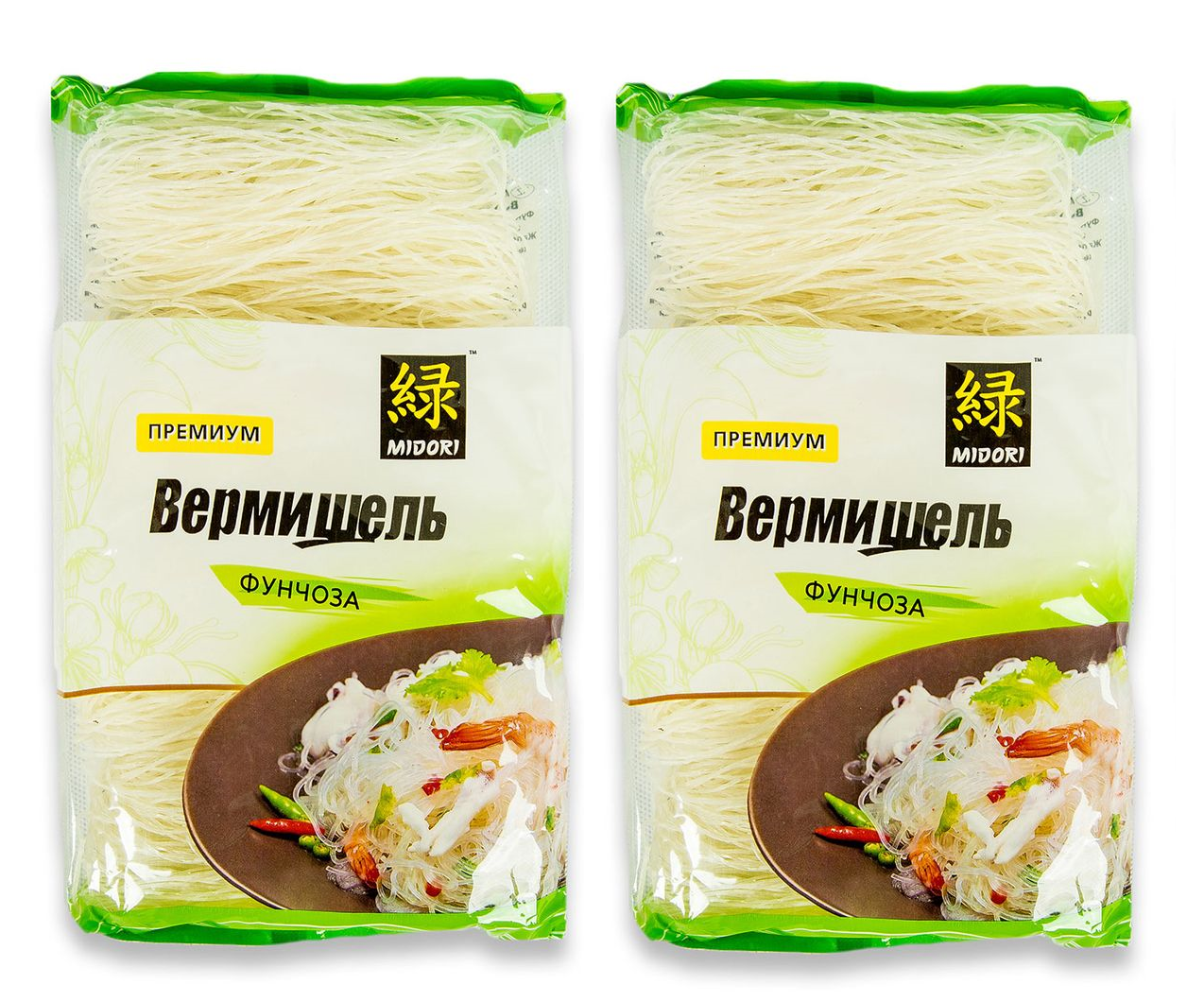 Вермишель MIDORI фунчоза, 200 г 2 пачки