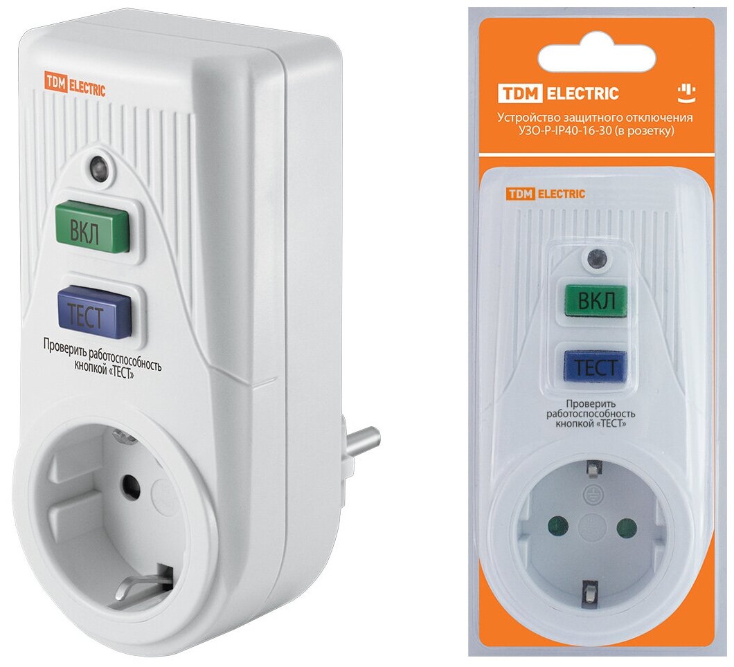 фото УЗО TDM ELECTRIC 30мА тип A Р-IP40-16-30