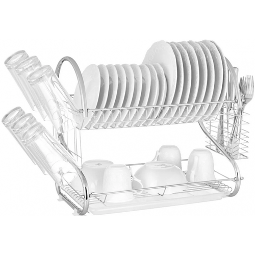 Двухъярусная сушилка для посуды с поддоном 2-LAYER DISH DRAINER EN-2