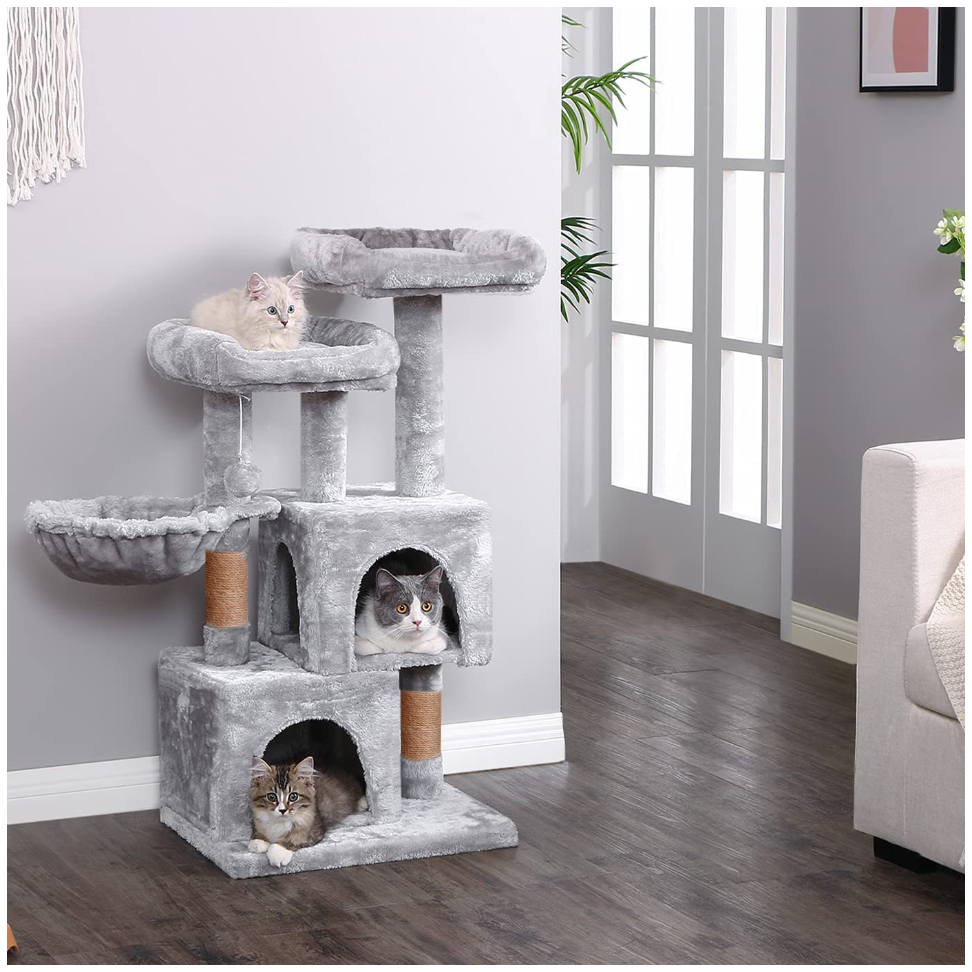 Комплекс домик для кошек с когтеточкой Pet БМФ "Антланта" - фотография № 3