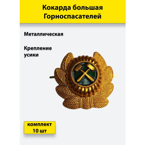 Кокарда Горноспасателей большая овал в обрамлении 10 штук