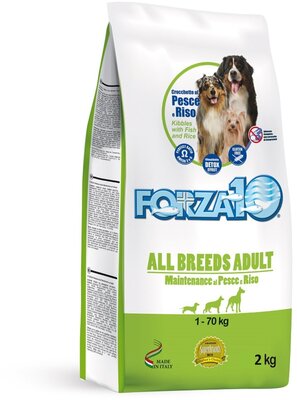 Сухой корм для собак Forza10 ALL BREEDS ADULT рыба, с рисом, 2 кг