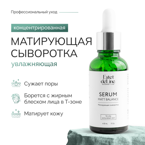 Ниацинамид сыворотка для лица увлажняющая Estet deLine матирующая сыворотка от прыщей и пигментных пятен