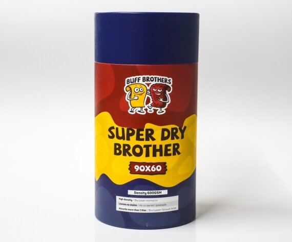 BUFF BROTHERS микрофибра для сушки SUPER DRY BROTHER DARK BLUE 90x60