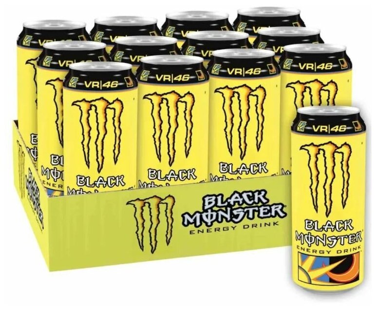 Напиток Black Monster Energy The Doctor энергетический, 12 шт по 0,5 л