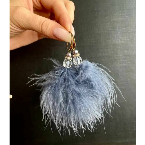 Серьги Bird Russian Mood, серебряный, серый