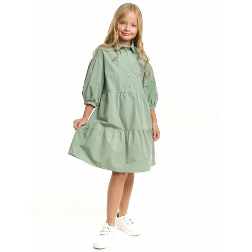 Платье Mini Maxi, размер 128, зеленый платье mini maxi размер 128 бежевый