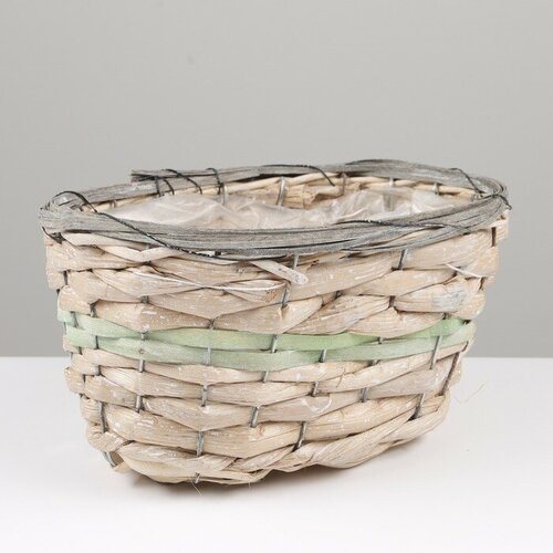 Кашпо плетёные овальное 23x15х12см натуральный 1087₽