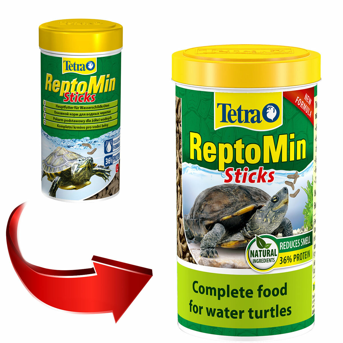 TETRA REPTOMIN STICKS корм палочки для водных черепах (500 мл) - фотография № 8