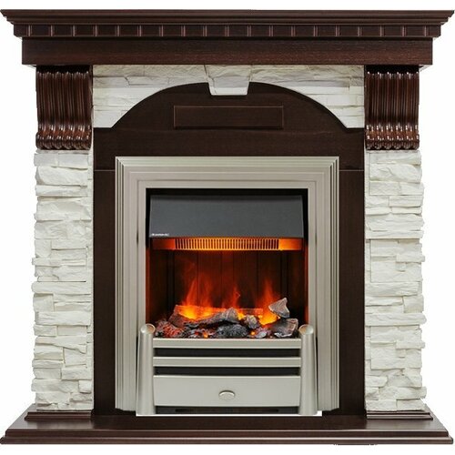 Камин DIMPLEX Dublin - Темный дуб / Сланец белый с Chesford