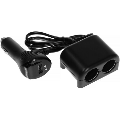 Разветвитель прикуривателя TORSO с вольтметром USB 31 А провод 70 см 1063₽