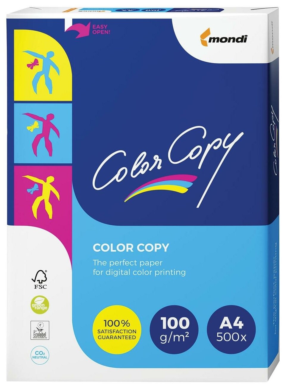 Бумага COLOR COPY, А4, 90 г/м2, 500 л, для полноцветной лазерной печати, А++, Австрия, 161% (CIE)