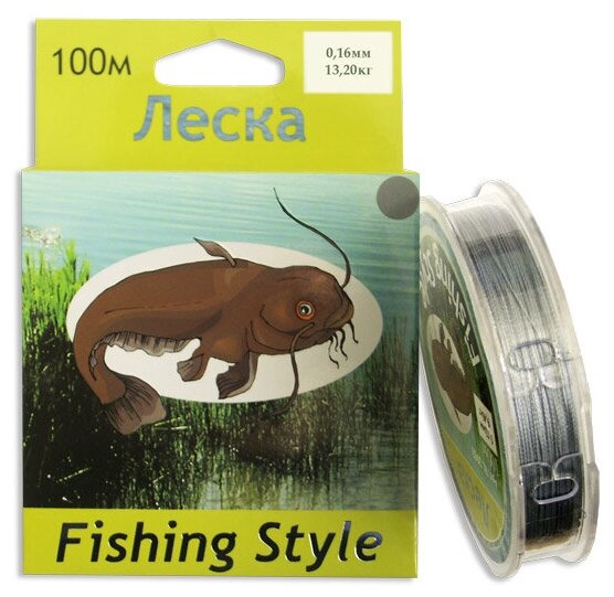 Леска Fishing Style RL2902 0.16mm тест 13.20кг 100m (плетенка серая)