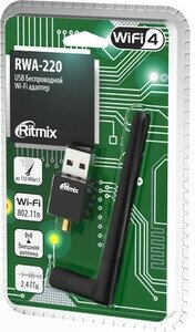 USB WI-FI Адаптер RITMIX RWA-220 2.4ГГц, IEEE802.11b/g/n, ск. до 150Мбит/с. Чипсет RealTek RTL8188. Встр антенна. Нано-размер, (1/400) - фотография № 6