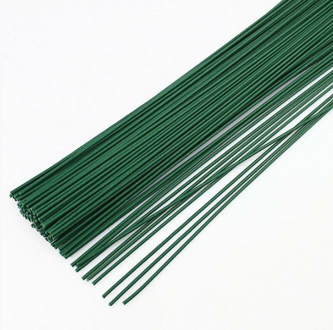Китай Флористическая проволока, цвет: зеленый, 0,37 мм, 36 см, 20 штук