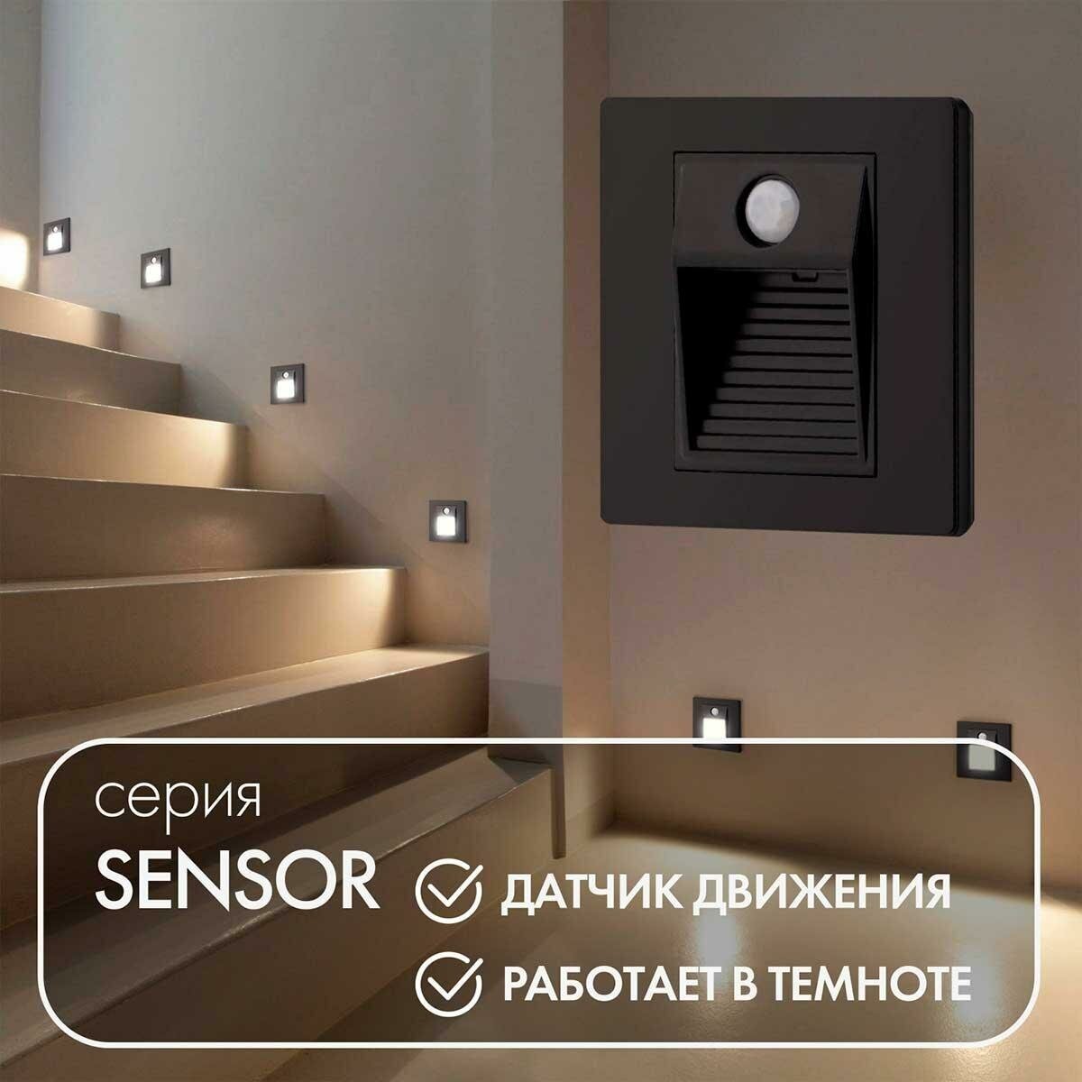 Встраиваемый светодиодный светильник Denkirs Sensor DK1020-BK - фотография № 3