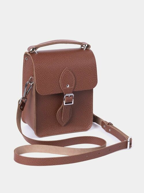 Сумка барсетка  The Binocular Crossbody Bag CSATCHbinocular-crossbody-bag-celtic-grain, фактура гладкая, коричневый