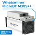 Асик Whatsminer M30S++ 108TH/s для майнинга криптовалюты + кабель в комплекте