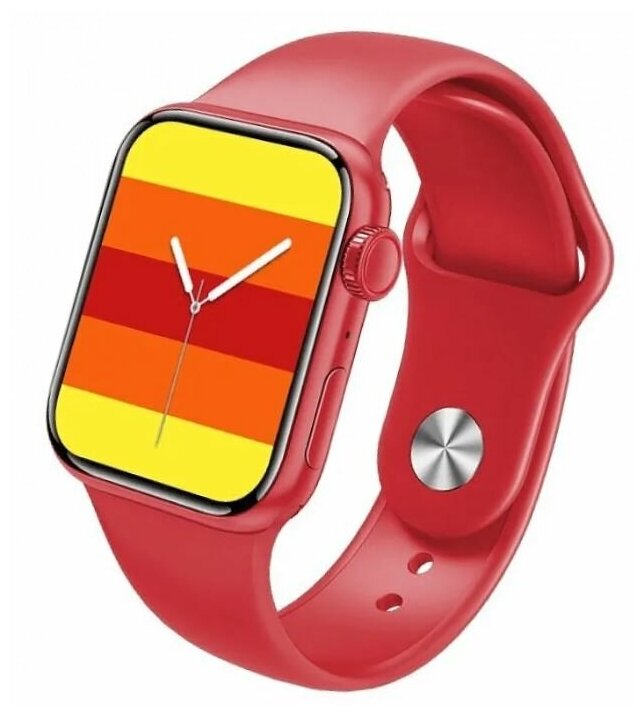 Умные часы AGA / Смарт-часы M16 Mini / Smart watch M16 Mini с активным колесиком и боковой кнопкой / Смарт вотч М16 Mini / 38мм / Красный