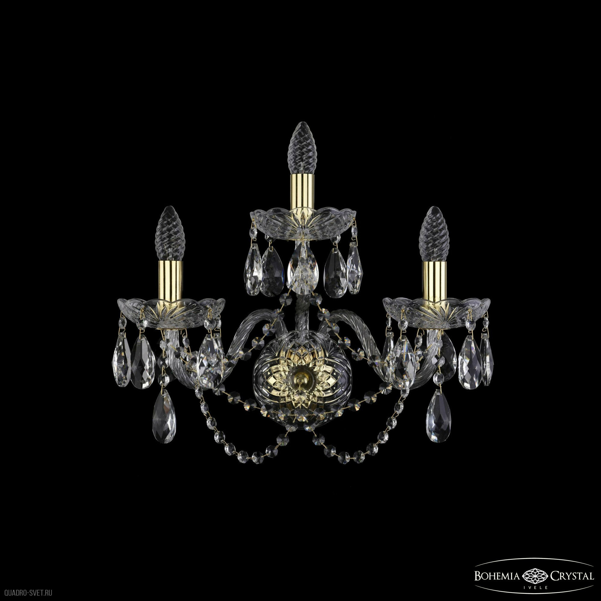 Бра хрустальное Bohemia IVELE Crystal 1402B/2+1/195/XL G