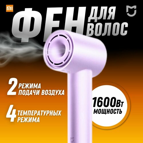 Фен для волос Mijia H501 High Speed Hair Dryer 200 million negative ions (GSH501LFW), фиолетовый