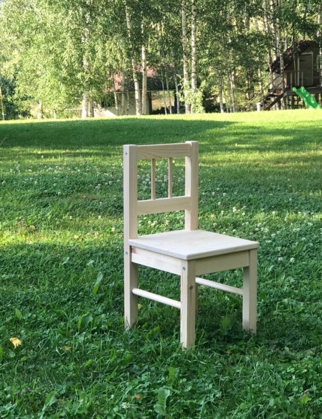 Детский стол и стул свала SVALA IKEA из массива натурального дерева - фотография № 3