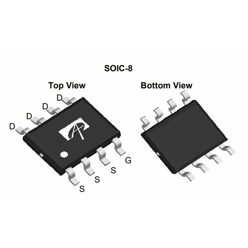 Микросхема AO4455 P-Channel MOSFET 30V 17A